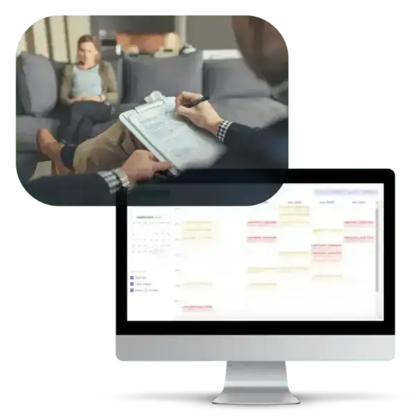 Benefit from an intuitive calendar in our booking software for psychologists