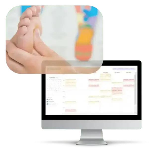 Benefit from an intuitive calendar in our booking software for reflexologists