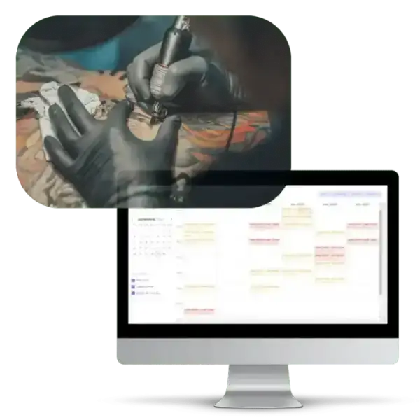 Benefit from an intuitive calendar in our tattoo studio software