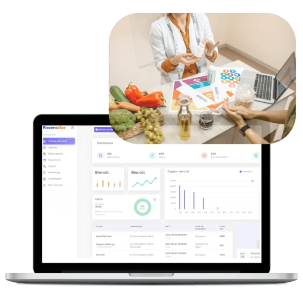 Sistema de reservas online para Nutricionistas y Dietistas