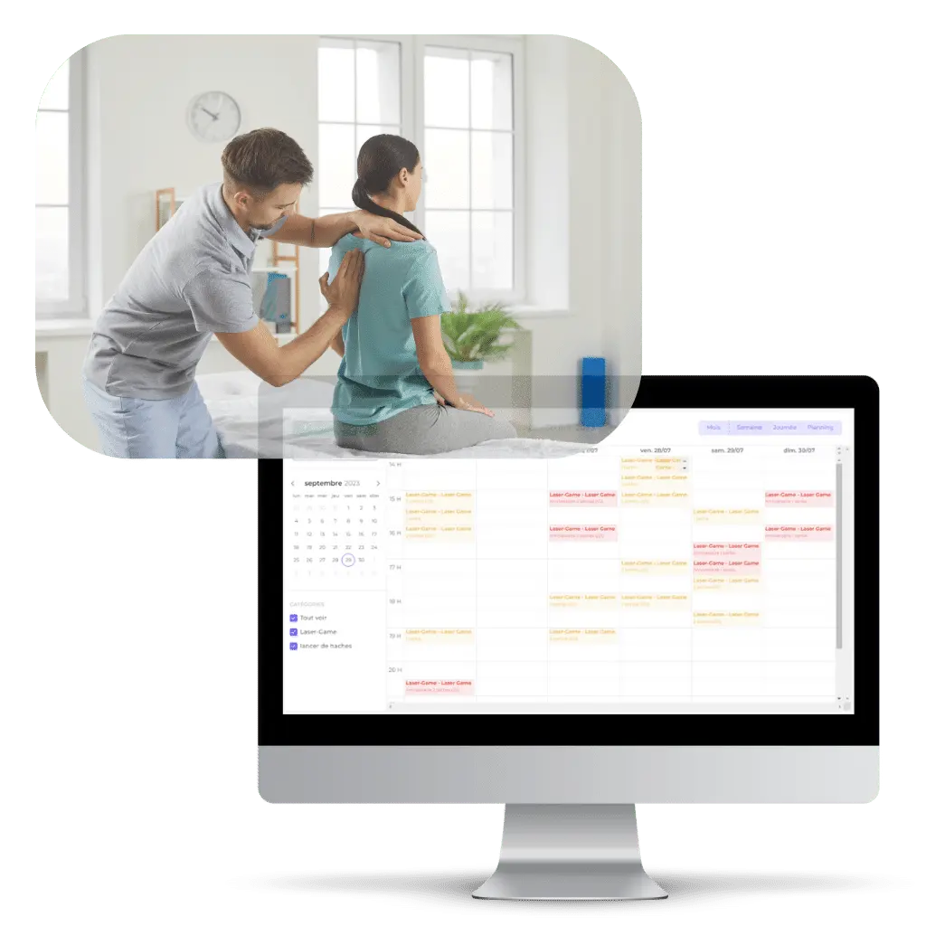 agenda de prise de rdv en ligne pour kinésithérapeute