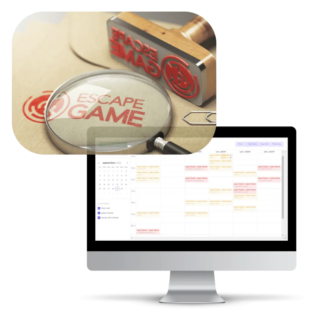 agenda prise de rdv en ligne pour Escape Game