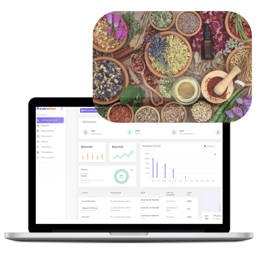 logiciel de gestion et de réservation en ligne pour les naturopathes